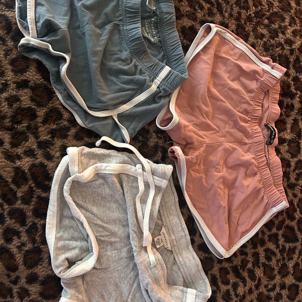 Aeropostale Pink and Gray Athletic Shorts